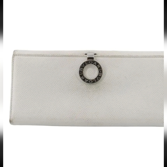 Balenciaga Handbags - Pre-Loved Bvlgari Long Wallet – Elegant White Textured Leather
